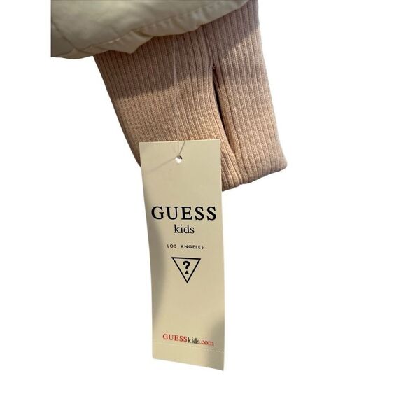 Guess Girl’s Puff Coat cream and pink Sz.10-12 NWT - Picture 4 of 5